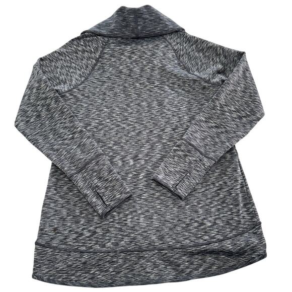 Athleta Top Womens Large Grey Space Dye Tranquillity Cowl Neck Pullover - Picture 3 of 8